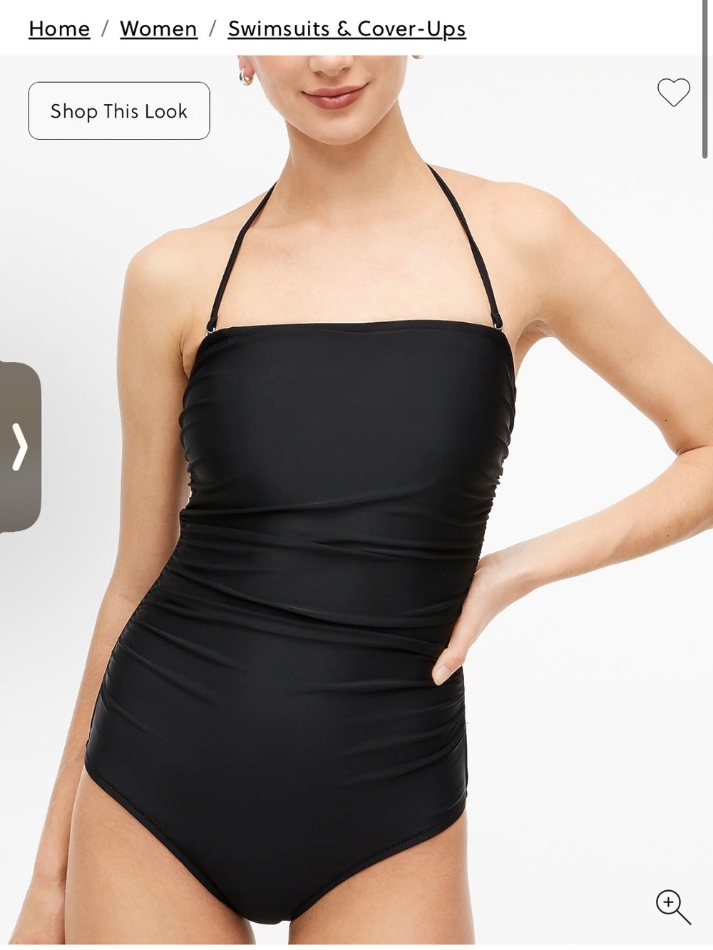 NWOT J. Crew Green Strapless One-Piece Swimsuit with Halter size medium